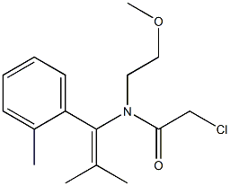 N-[1-(2-Methylphenyl)-2-methyl-1-propenyl]-N-[2-methoxyethyl]-2-chloroacetamide Struktur