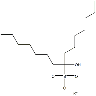 8-Hydroxypentadecane-8-sulfonic acid potassium salt Struktur