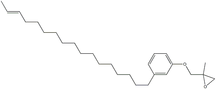 3-(15-Heptadecenyl)phenyl 2-methylglycidyl ether Struktur