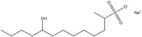 9-Hydroxytridecane-2-sulfonic acid sodium salt Struktur