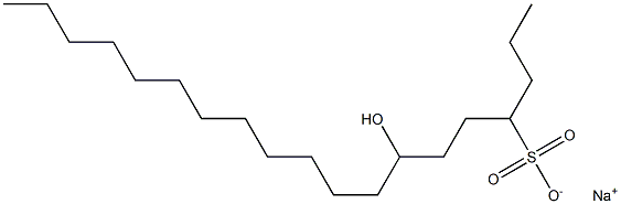 7-Hydroxynonadecane-4-sulfonic acid sodium salt Struktur