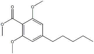 2,6-Dimethoxy-4-pentylbenzoic acid methyl ester Struktur