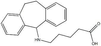 5-[[(10,11-Dihydro-5H-dibenzo[a,d]cyclohepten)-5-yl]amino]valeric acid Struktur