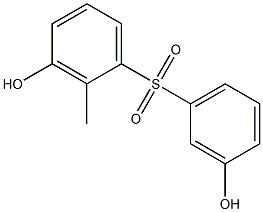 3,3'-Dihydroxy-2'-methyl[sulfonylbisbenzene] Struktur