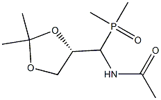 [(S)-(2,2-Dimethyl-1,3-dioxolan-4-yl)(acetylamino)methyl]dimethylphosphine oxide Struktur