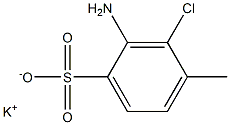 2-Amino-3-chloro-4-methylbenzenesulfonic acid potassium salt Struktur