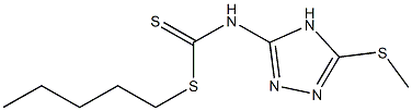 N-(5-Methylthio-4H-1,2,4-triazol-3-yl)dithiocarbamic acid pentyl ester Struktur