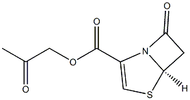 (1R)-6-Oxo-2-thia-5-azabicyclo[3.2.0]hept-3-ene-4-carboxylic acid 2-oxopropyl ester Struktur