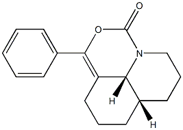 (9aS,9bR)-2,3,6,7,8,9,9a,9b-Octahydro-6-oxo-4-phenyl-6a-aza-5-oxa-1H-phenalene Struktur