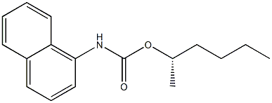 [S,(+)]-2-Hexanol N-(1-naphtyl)carbamate Struktur