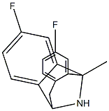 3-Fluoro-7-fluoro-5-methyl-10,11-dihydro-5H-dibenzo[a,d]cyclohepten-5,10-imine Struktur