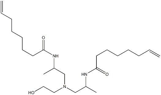 N,N'-[2-Hydroxyethyliminobis(1-methyl-2,1-ethanediyl)]bis(7-octenamide) Struktur