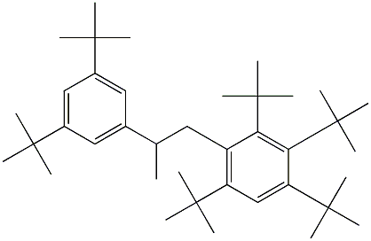 1-(2,3,4,6-Tetra-tert-butylphenyl)-2-(3,5-di-tert-butylphenyl)propane Struktur