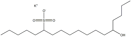 14-Hydroxyoctadecane-6-sulfonic acid potassium salt Struktur