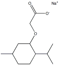 (2-Isopropyl-5-methylcyclohexyloxy)acetic acid sodium salt Struktur