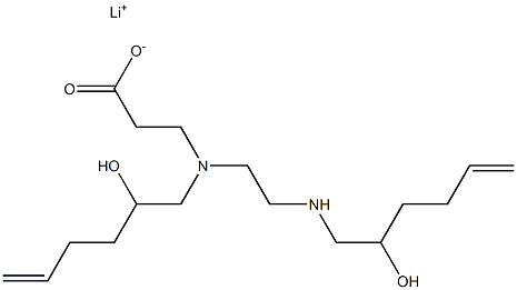 3-[N-(2-Hydroxy-5-hexenyl)-N-[2-(2-hydroxy-5-hexenylamino)ethyl]amino]propionic acid lithium salt Struktur