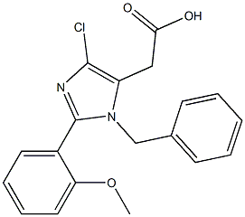 1-Benzyl-4-chloro-2-(2-methoxyphenyl)-1H-imidazole-5-acetic acid Struktur