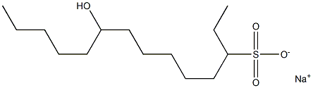 9-Hydroxytetradecane-3-sulfonic acid sodium salt Struktur