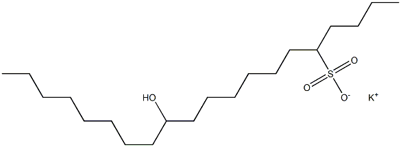 12-Hydroxyicosane-5-sulfonic acid potassium salt Struktur