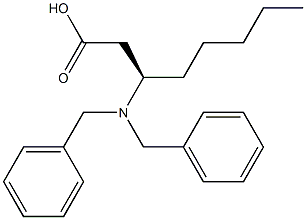 (R)-3-Dibenzylaminooctanoic acid Struktur