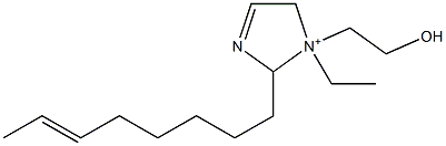 1-Ethyl-1-(2-hydroxyethyl)-2-(6-octenyl)-3-imidazoline-1-ium Struktur