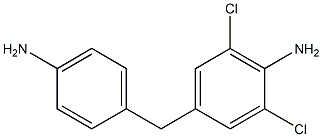 4-(4-Aminophenylmethyl)-2,6-dichloroaniline Struktur