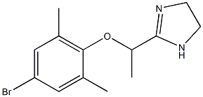 2-[1-(4-Bromo-2-methyl-6-methylphenoxy)ethyl]-2-imidazoline Struktur