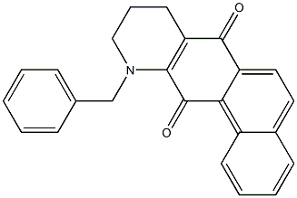 8,9,10,11-Tetrahydro-11-benzylnaphtho[2,1-g]quinoline-7,12-dione Struktur