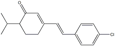 6-Isopropyl-3-[(Z)-2-(4-chlorophenyl)ethenyl]-2-cyclohexen-1-one Struktur