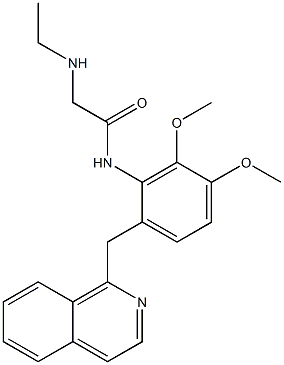 1-[2-[(Ethylaminoacetyl)amino]-3,4-dimethoxybenzyl]isoquinoline Struktur