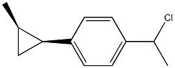 (1R,2S)-1-Methyl-2-[4-(1-chloroethyl)phenyl]cyclopropane Struktur