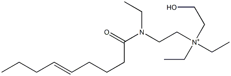 2-[N-Ethyl-N-(5-nonenoyl)amino]-N,N-diethyl-N-(2-hydroxyethyl)ethanaminium Struktur