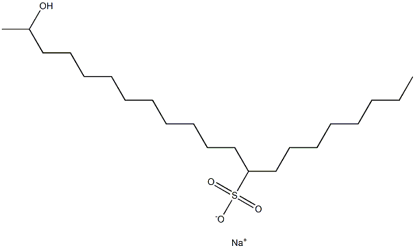 20-Hydroxyhenicosane-9-sulfonic acid sodium salt Struktur