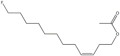 Acetic acid (Z)-12-fluoro-3-dodecenyl ester Struktur