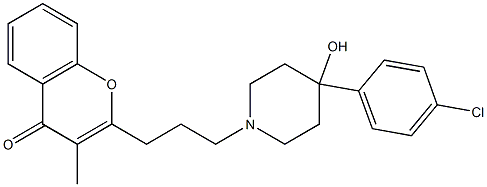 2-[3-[4-(p-Chlorophenyl)-4-hydroxypiperidino]propyl]-3-methylchromone Struktur