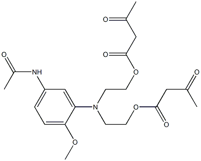 3'-[Bis[2-(acetoacetyloxy)ethyl]amino]-4'-methoxyacetanilide Struktur