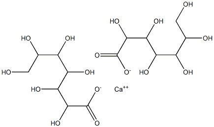 Bis(2,3,4,5,6,7-hexahydroxyheptanoic acid)calcium salt Struktur