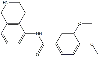 3,4-Dimethoxy-N-[(1,2,3,4-tetrahydroisoquinolin)-5-yl]benzamide Struktur