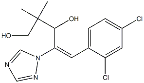 (E)-1-(2,4-Dichlorophenyl)-4,4-dimethyl-2-(1H-1,2,4-triazol-1-yl)-1-pentene-3,5-diol Struktur