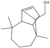 3,3,7-Trimethyltricyclo[5.4.0.02,9]undec-9-ene-8-methanol Struktur