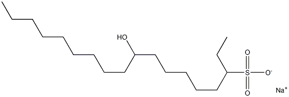 9-Hydroxyoctadecane-3-sulfonic acid sodium salt Struktur