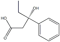 [S,(+)]-3-Hydroxy-3-phenylvaleric acid Struktur