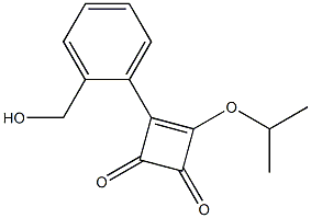 4-Isopropyloxy-3-(2-hydroxymethylphenyl)-3-cyclobutene-1,2-dione Struktur