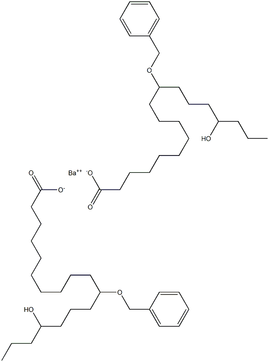 Bis(11-benzyloxy-15-hydroxystearic acid)barium salt Struktur