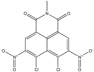 4,5-Dichloro-N-methyl-3,6-dinitro-1,8-naphthalenedicarboximide Struktur