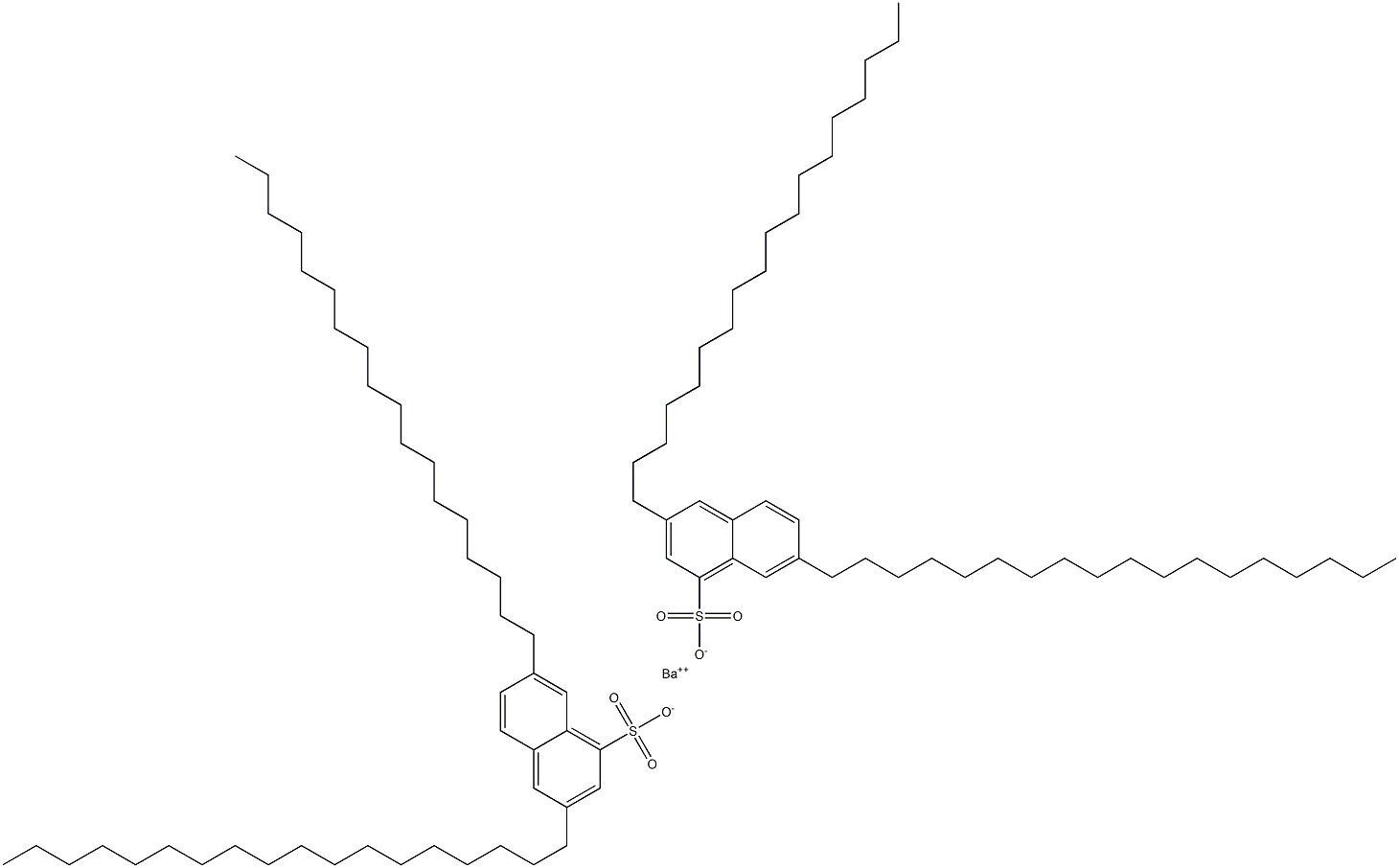 Bis(3,7-dioctadecyl-1-naphthalenesulfonic acid)barium salt Struktur