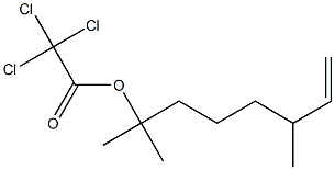 Trichloroacetic acid 1,1,5-trimethyl-6-heptenyl ester Struktur