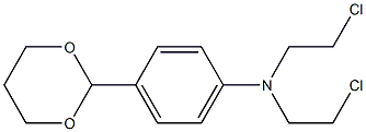 2-[4-Bis(2-chloroethyl)aminophenyl]-m-dioxane Struktur