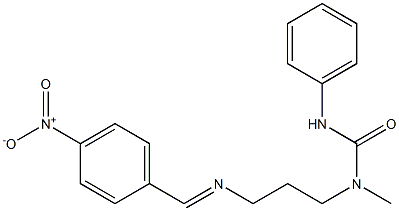 N-Methyl-N-(3-(4-nitrophenyl)methyleneaminopropyl)-N'-phenylurea Struktur