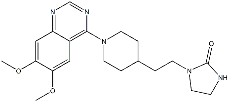 1-[2-[1-(6,7-Dimethoxyquinazolin-4-yl)piperidin-4-yl]ethyl]imidazolidin-2-one Struktur